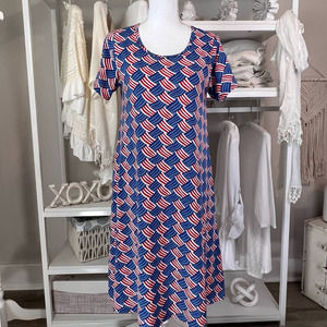 Lularoe Carly (Small) (Blue and Brown Patterns) : : Clothing,  Shoes & Accessories